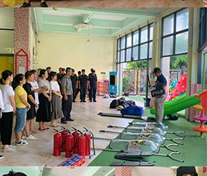 海口市外貿(mào)幼兒園開展2019防火災(zāi)與反恐防暴演練